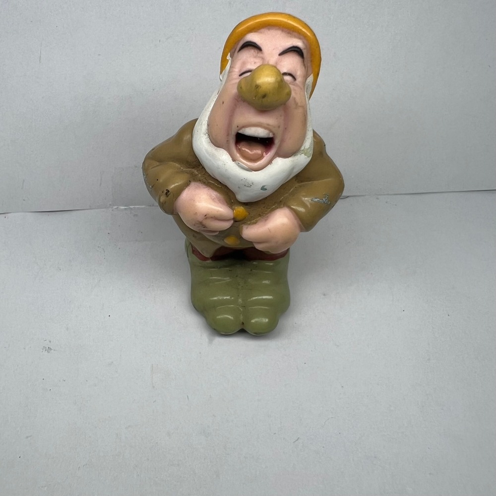 Disney Grumpy Sneezy Figure Toy 2.5" Collectible Vintage Character Cake Topper